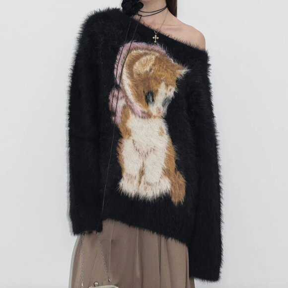 PROD Bldg Kitty Fluffy Sweater - Picture 1 of 8